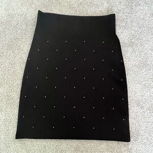 Trouvé Women’s Black Studded Pencil Skirt Size Small XS Stretch